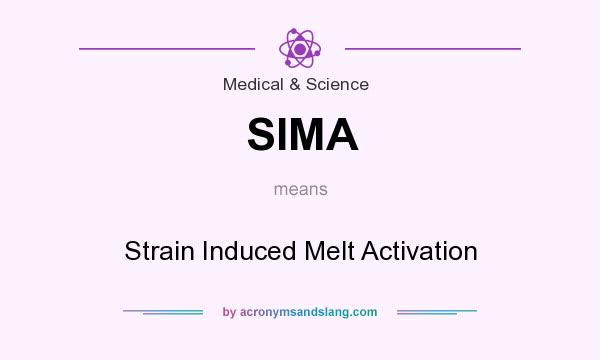 What does SIMA mean? It stands for Strain Induced Melt Activation