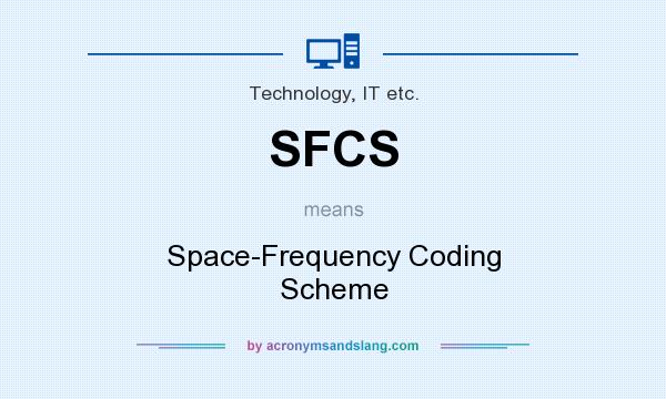 What does SFCS mean? It stands for Space-Frequency Coding Scheme