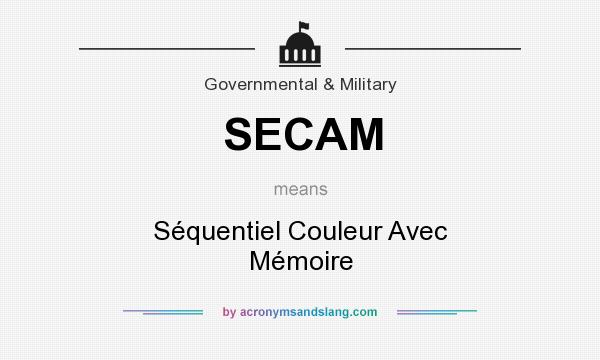 What does SECAM mean? It stands for Séquentiel Couleur Avec Mémoire
