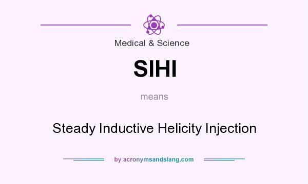 What does SIHI mean? It stands for Steady Inductive Helicity Injection