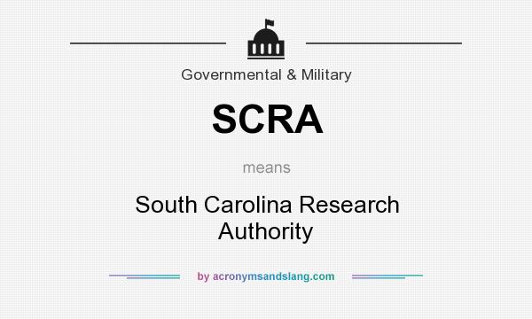 What does SCRA mean? It stands for South Carolina Research Authority