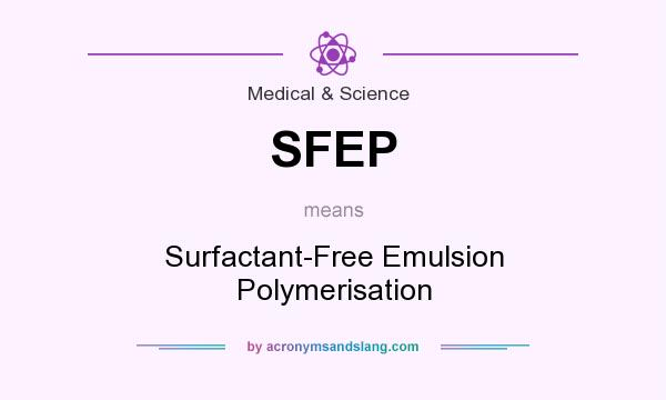 What does SFEP mean? It stands for Surfactant-Free Emulsion Polymerisation