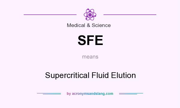 What does SFE mean? It stands for Supercritical Fluid Elution