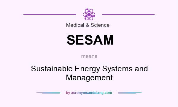 What does SESAM mean? It stands for Sustainable Energy Systems and Management