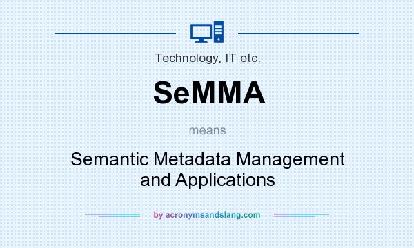 What does SeMMA mean? It stands for Semantic Metadata Management and Applications