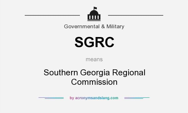 What does SGRC mean? It stands for Southern Georgia Regional Commission