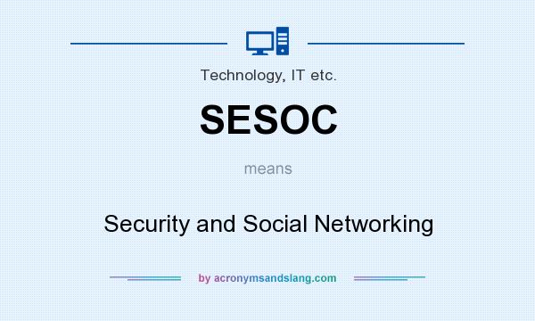 What does SESOC mean? It stands for Security and Social Networking