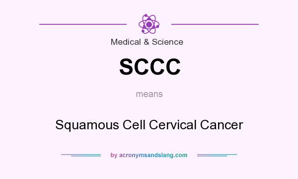 What does SCCC mean? It stands for Squamous Cell Cervical Cancer