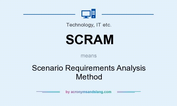 What does SCRAM mean? It stands for Scenario Requirements Analysis Method