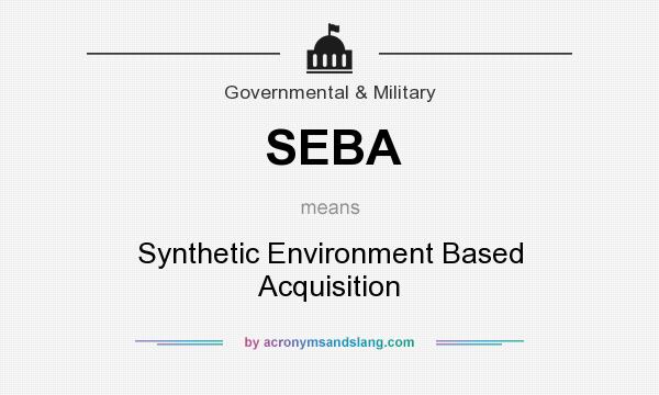 What does SEBA mean? It stands for Synthetic Environment Based Acquisition