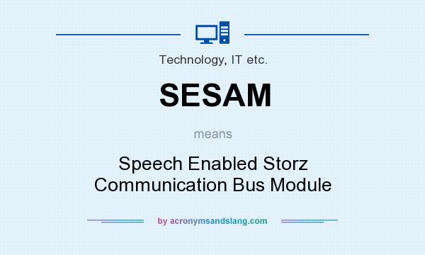 What does SESAM mean? It stands for Speech Enabled Storz Communication Bus Module