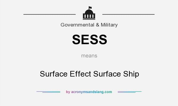 What does SESS mean? It stands for Surface Effect Surface Ship