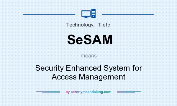 What does SeSAM mean? It stands for Security Enhanced System for Access Management