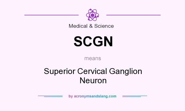 What does SCGN mean? It stands for Superior Cervical Ganglion Neuron