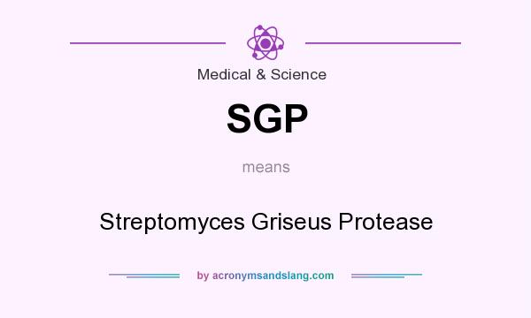 What does SGP mean? It stands for Streptomyces Griseus Protease