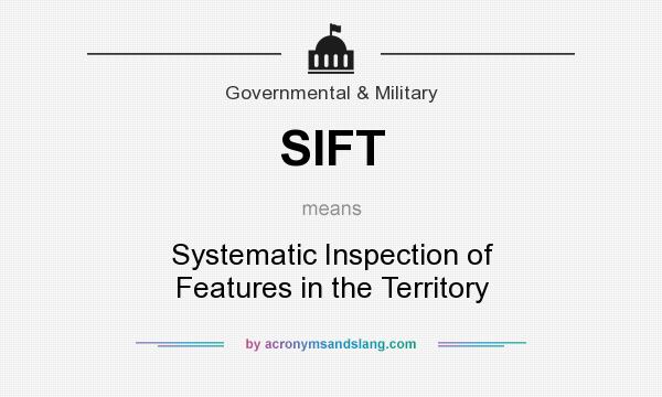 What does SIFT mean? It stands for Systematic Inspection of Features in the Territory