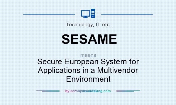 What does SESAME mean? It stands for Secure European System for Applications in a Multivendor Environment