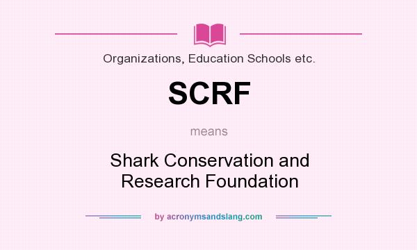 What does SCRF mean? It stands for Shark Conservation and Research Foundation