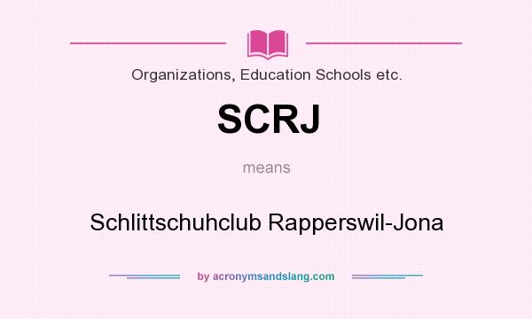 What does SCRJ mean? It stands for Schlittschuhclub Rapperswil-Jona