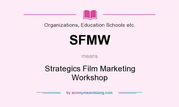 What does SFMW mean? It stands for Strategics Film Marketing Workshop