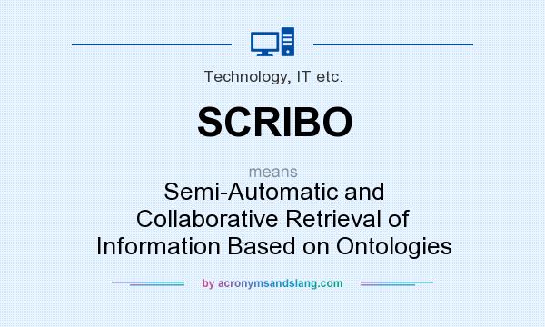 What does SCRIBO mean? It stands for Semi-Automatic and Collaborative Retrieval of Information Based on Ontologies
