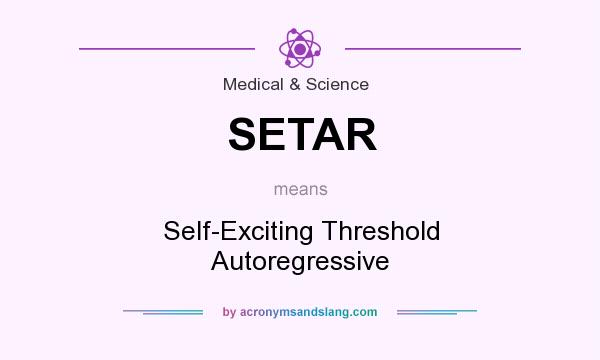 What does SETAR mean? It stands for Self-Exciting Threshold Autoregressive