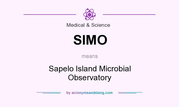 What does SIMO mean? It stands for Sapelo Island Microbial Observatory