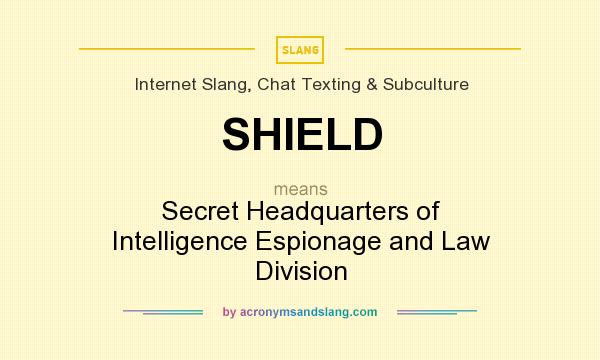 What does SHIELD mean? It stands for Secret Headquarters of Intelligence Espionage and Law Division
