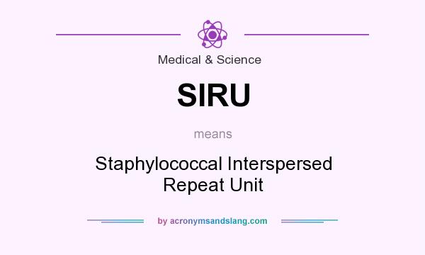 What does SIRU mean? It stands for Staphylococcal Interspersed Repeat Unit
