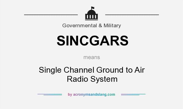 What does SINCGARS mean? It stands for Single Channel Ground to Air Radio System