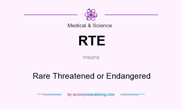 What does RTE mean? It stands for Rare Threatened or Endangered