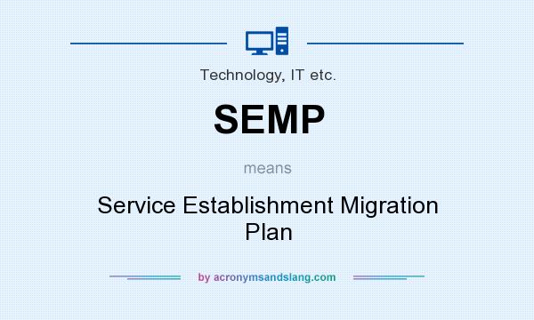 What does SEMP mean? It stands for Service Establishment Migration Plan
