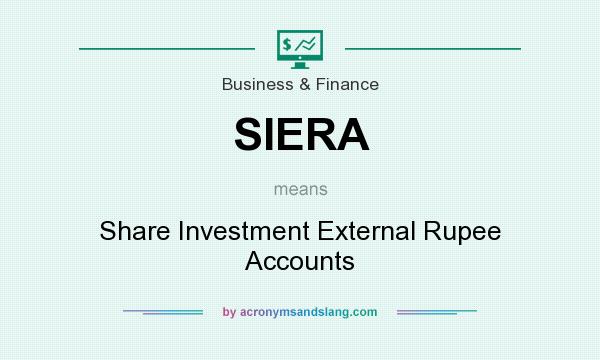What does SIERA mean? It stands for Share Investment External Rupee Accounts