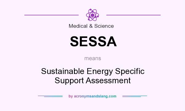What does SESSA mean? It stands for Sustainable Energy Specific Support Assessment
