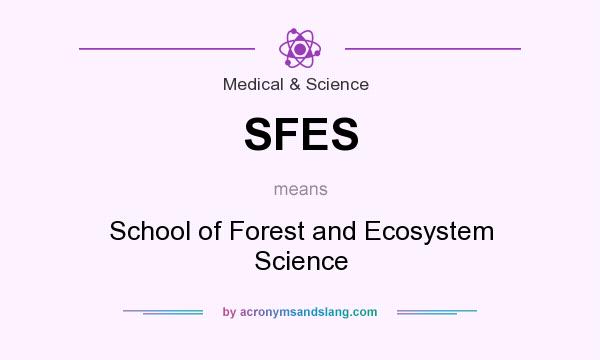 What does SFES mean? It stands for School of Forest and Ecosystem Science