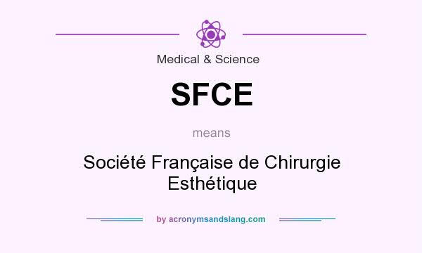 What does SFCE mean? It stands for Société Française de Chirurgie Esthétique
