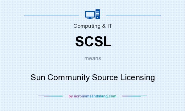 What does SCSL mean? It stands for Sun Community Source Licensing