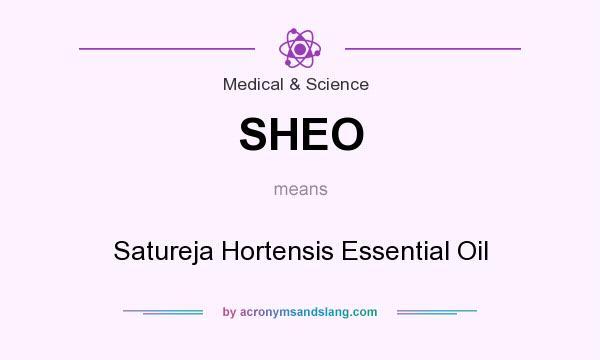 What does SHEO mean? It stands for Satureja Hortensis Essential Oil