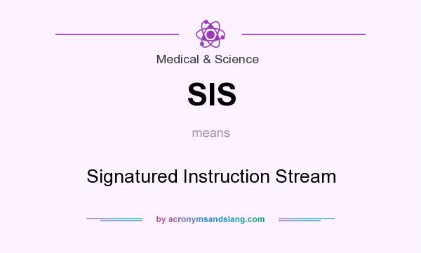 What does SIS mean? It stands for Signatured Instruction Stream