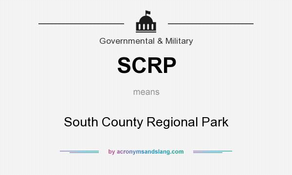 What does SCRP mean? It stands for South County Regional Park