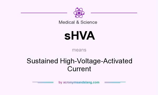 What does sHVA mean? It stands for Sustained High-Voltage-Activated Current