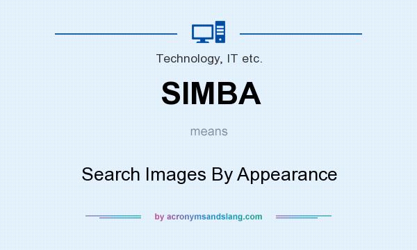 What does SIMBA mean? It stands for Search Images By Appearance