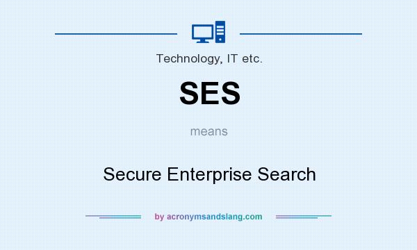 What does SES mean? It stands for Secure Enterprise Search