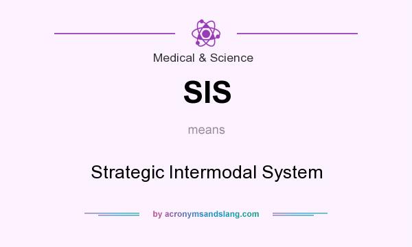 What does SIS mean? It stands for Strategic Intermodal System