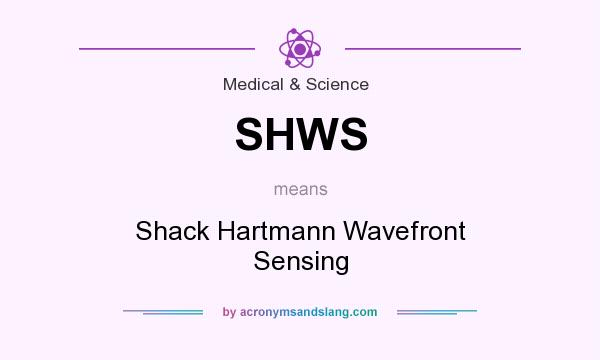 What does SHWS mean? It stands for Shack Hartmann Wavefront Sensing