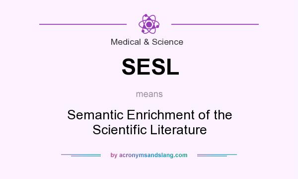 What does SESL mean? It stands for Semantic Enrichment of the Scientific Literature