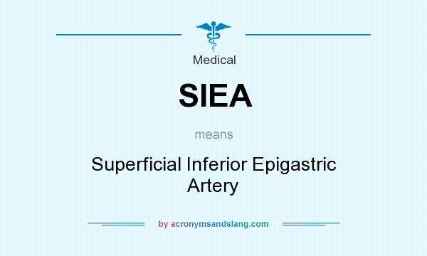 What does SIEA mean? It stands for Superficial Inferior Epigastric Artery