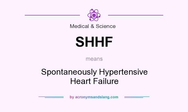 What does SHHF mean? It stands for Spontaneously Hypertensive Heart Failure