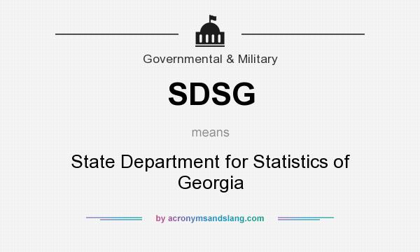 What does SDSG mean? It stands for State Department for Statistics of Georgia