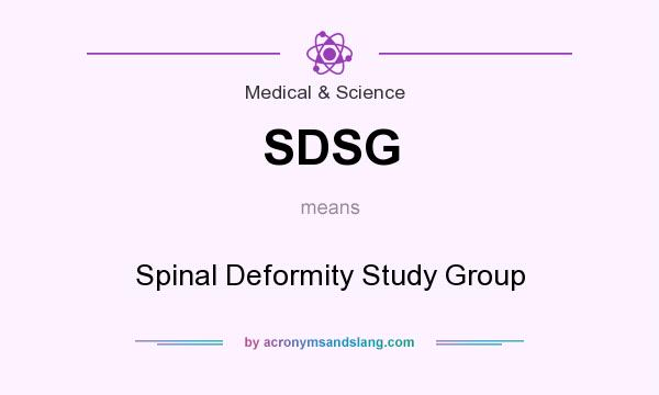 What does SDSG mean? It stands for Spinal Deformity Study Group